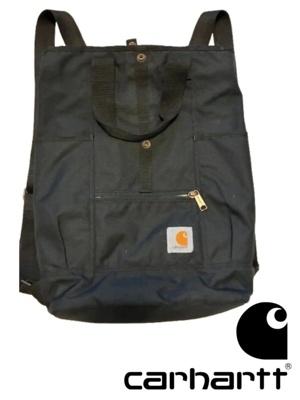 X SOLD X Carhartt Convertible Backpack Tote Laptop Bag Black Rain Defender 17